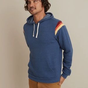 Marine layer banks hoodie in gray and green